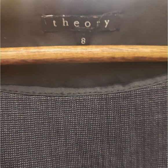 THEORY Black Wool Birdseye pattern Dress - Picture 4 of 5